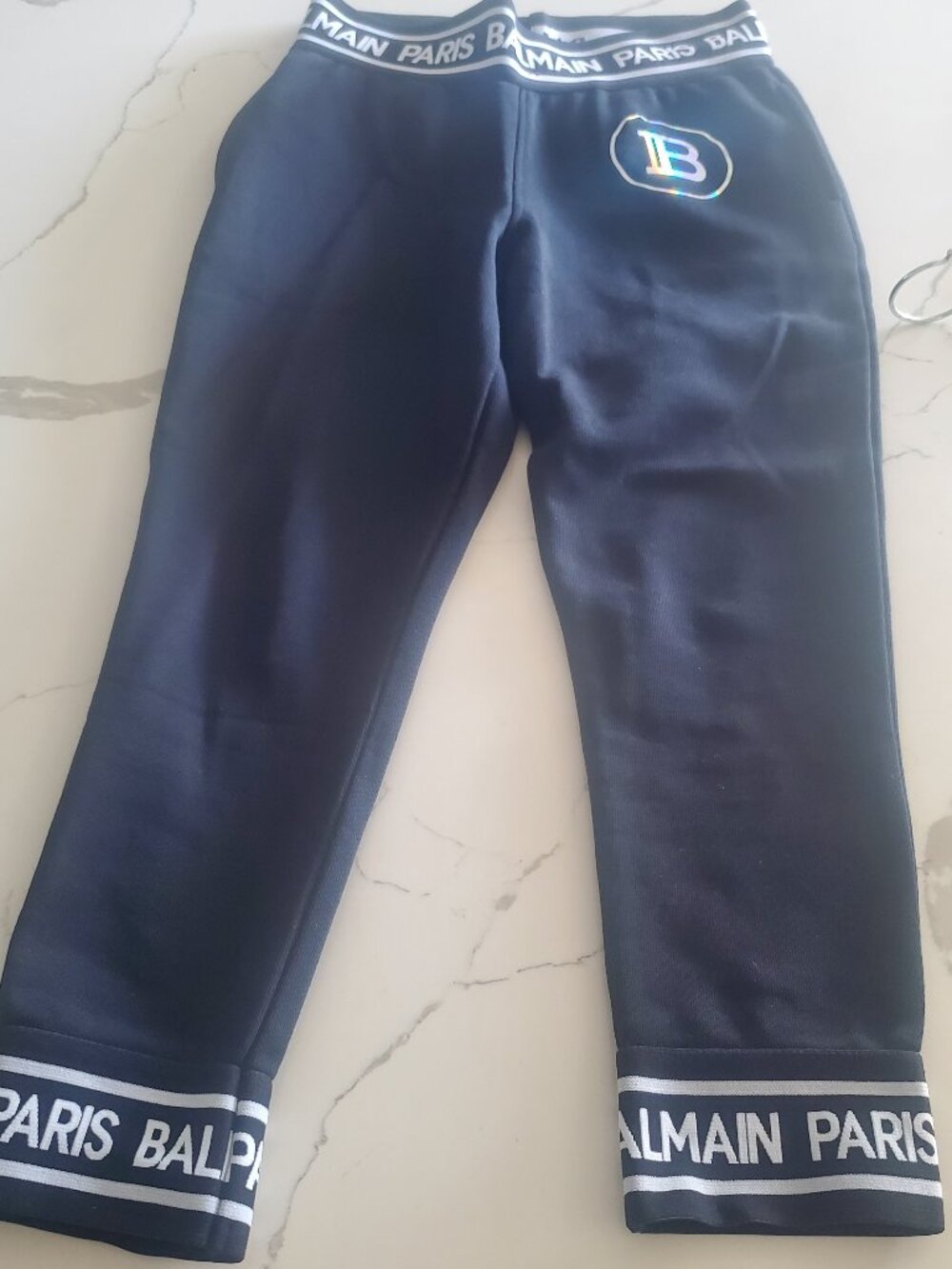 Balmain. Paris. Kids pants. Unisex. 100% cotton. Black. Size 6A.